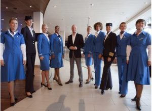 Flight crew uniforms by Dutch designer Mart Visser